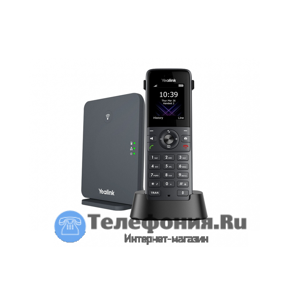 Yealink W73P беспроводной телефон с базой купить за 14 704 руб.- IP-телефоны  Yealink Нефтеюганск